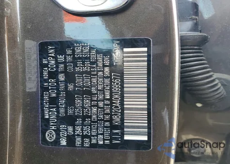 2019 Hyundai Tucson Se из США, поврежденный, VIN KM8J2CA40KU995677